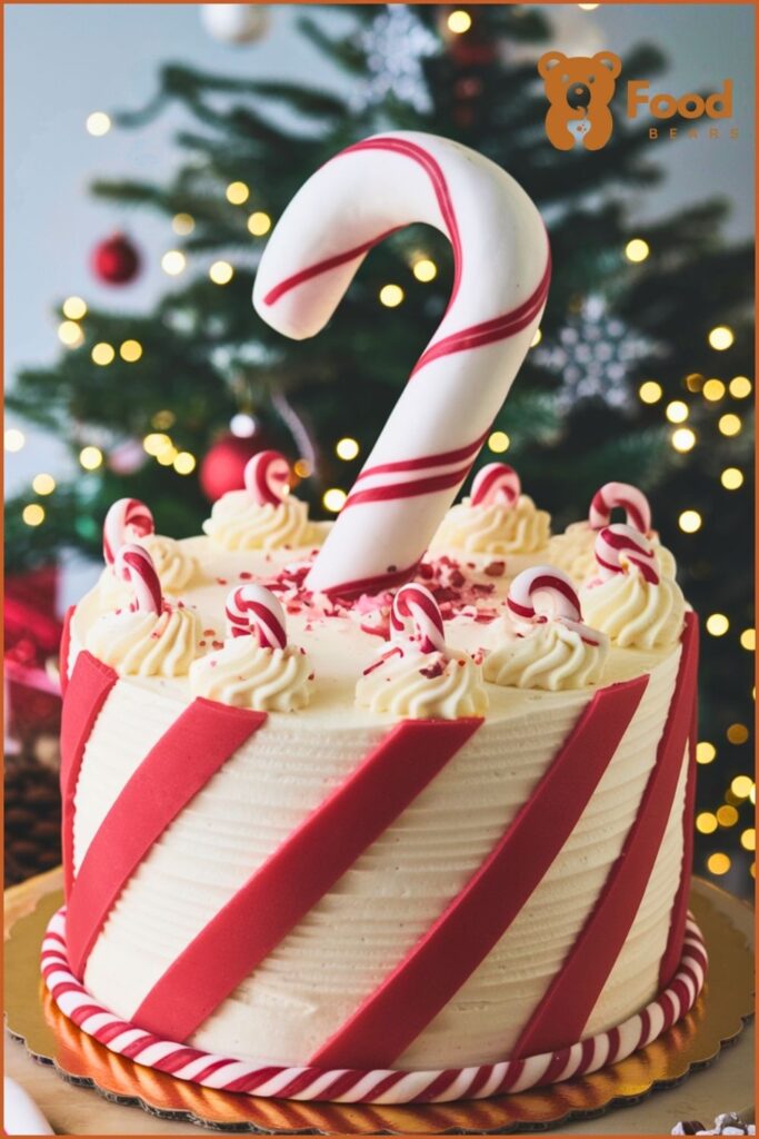 Candy Cane Cake Design