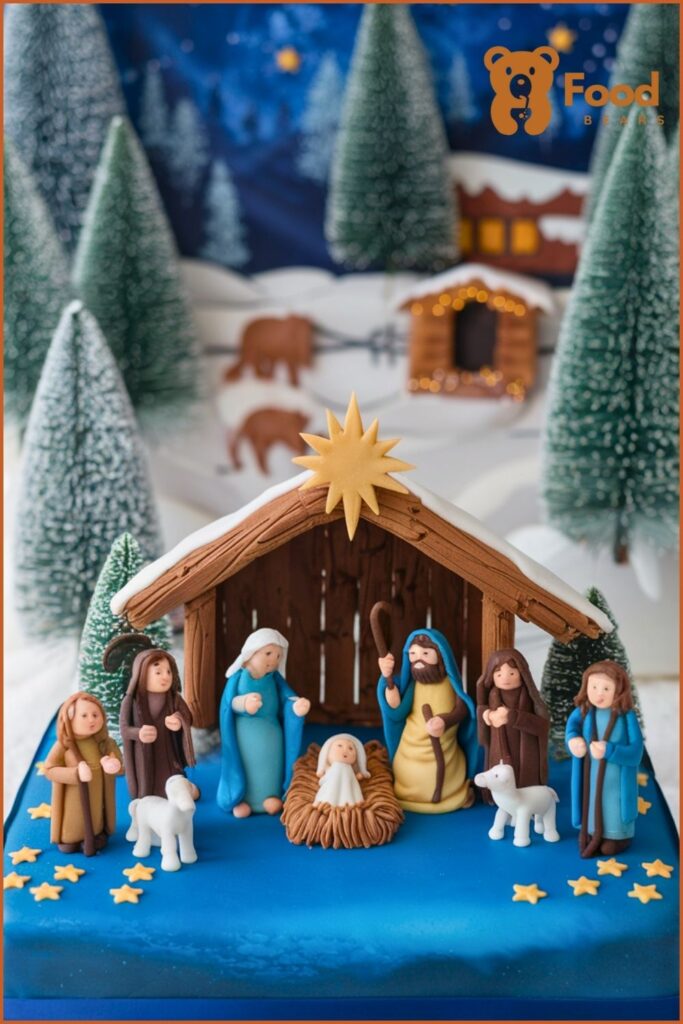 Nativity Scene Cake Design
