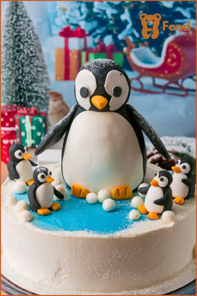 Penguin Christmas Cake