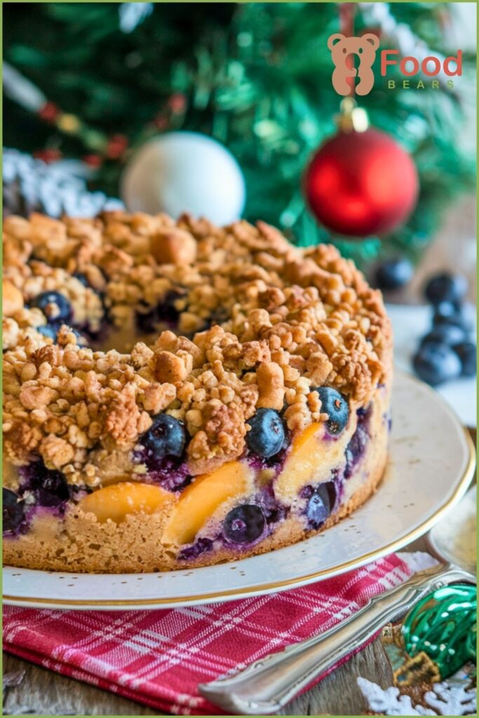 Blueberry Peach Coffee Cake