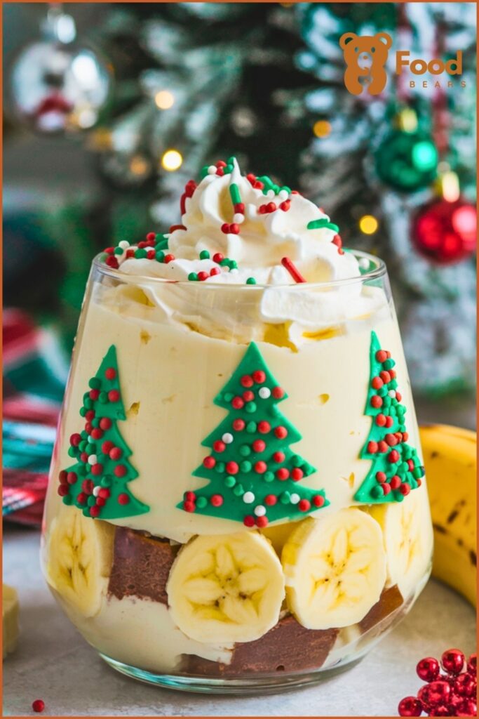 Christmas Tree Cake Banana Pudding
