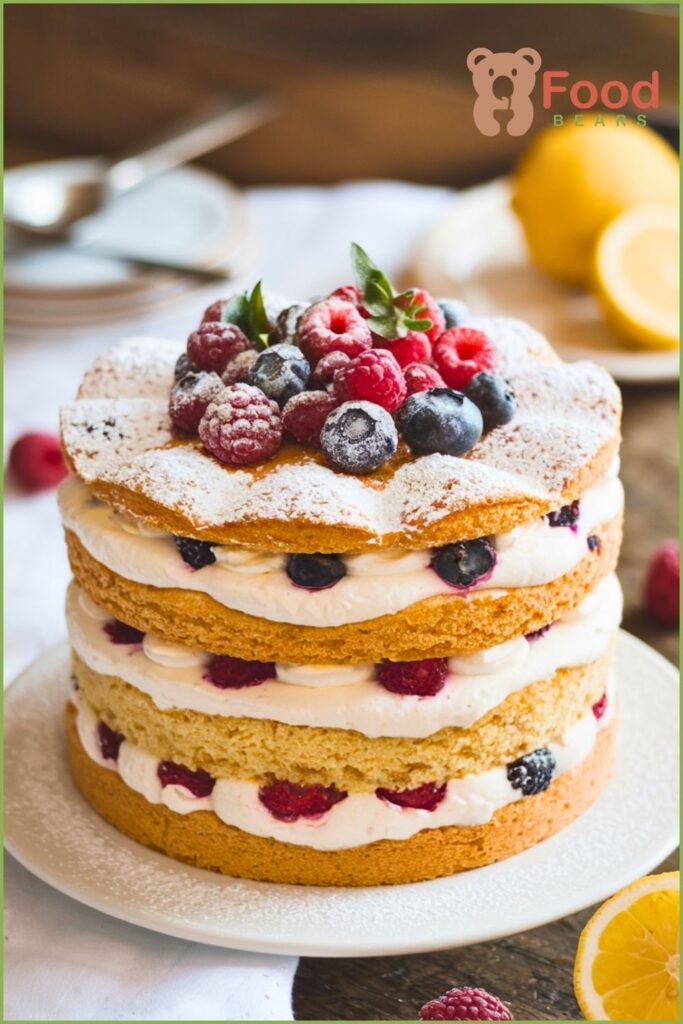 Lemon Berry Chantilly Cake