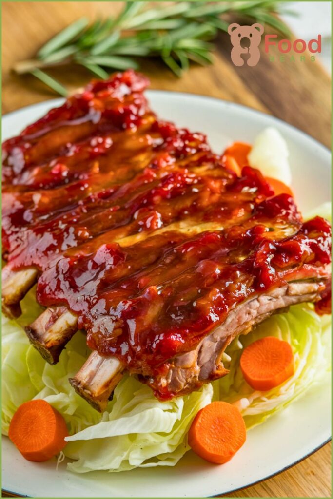 Rhubarb BBQ Sauce Glazed Ribs