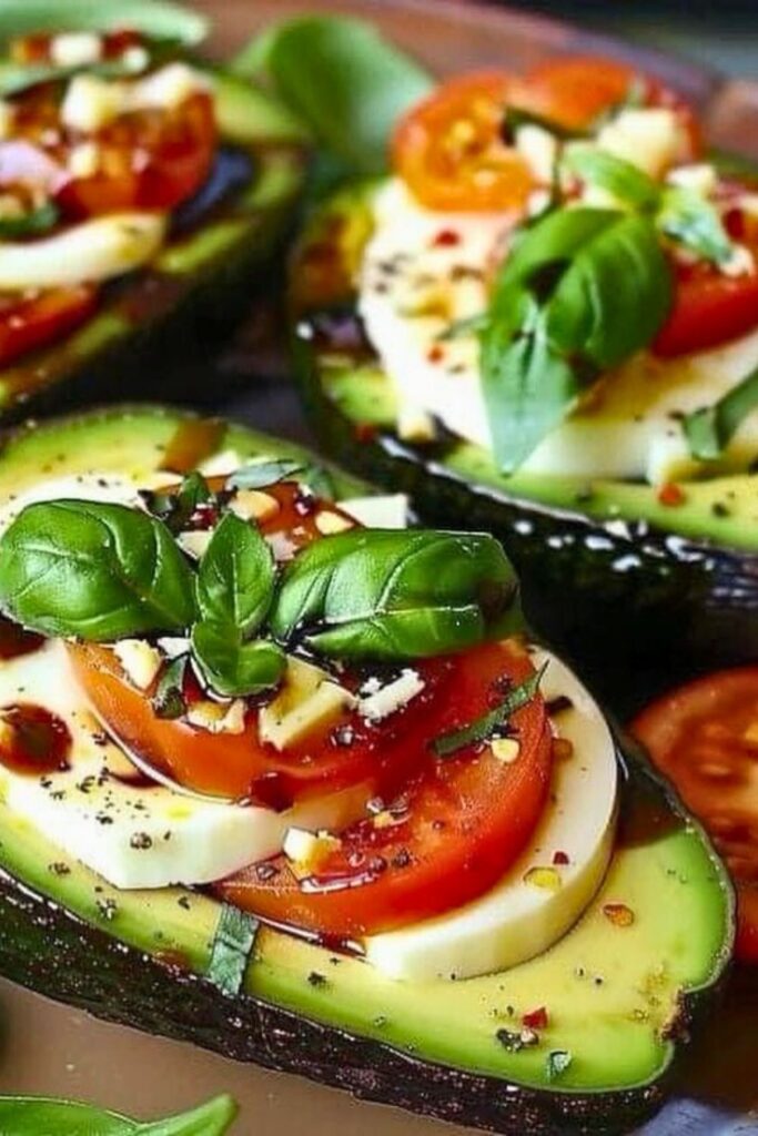 Caprese Stuffed Avocados