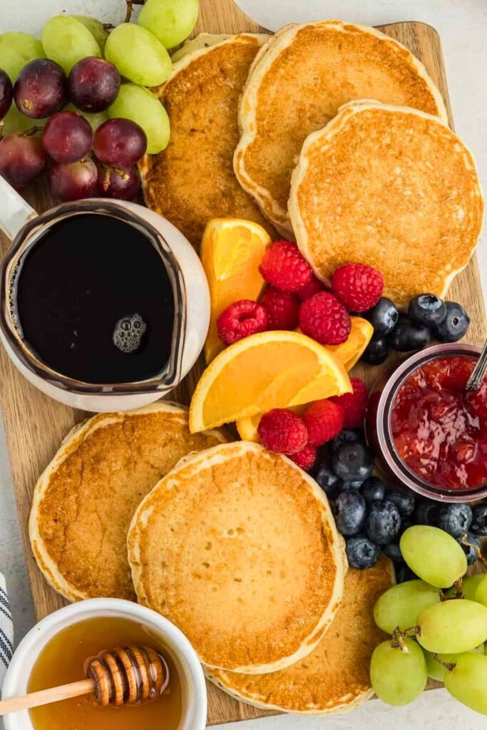 Fluffy Buttermilk Pancakes with Fresh Berries