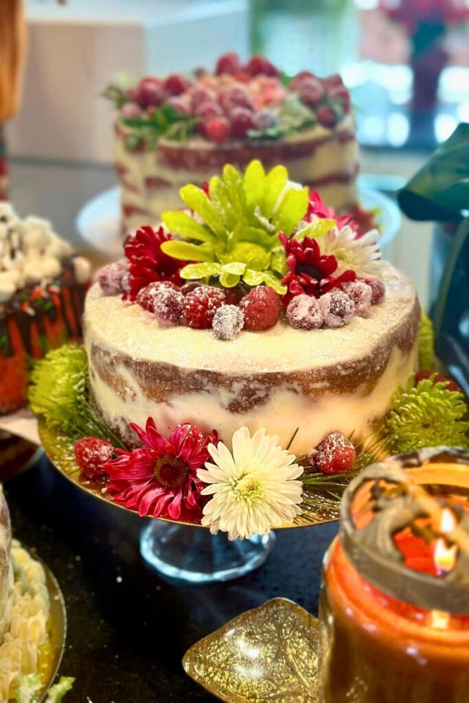 Funfetti Naked Cake with Berries