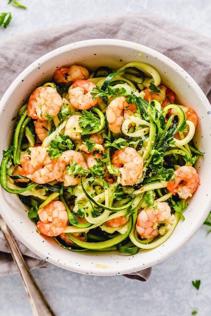 Garlic Shrimp Zucchini Noodles