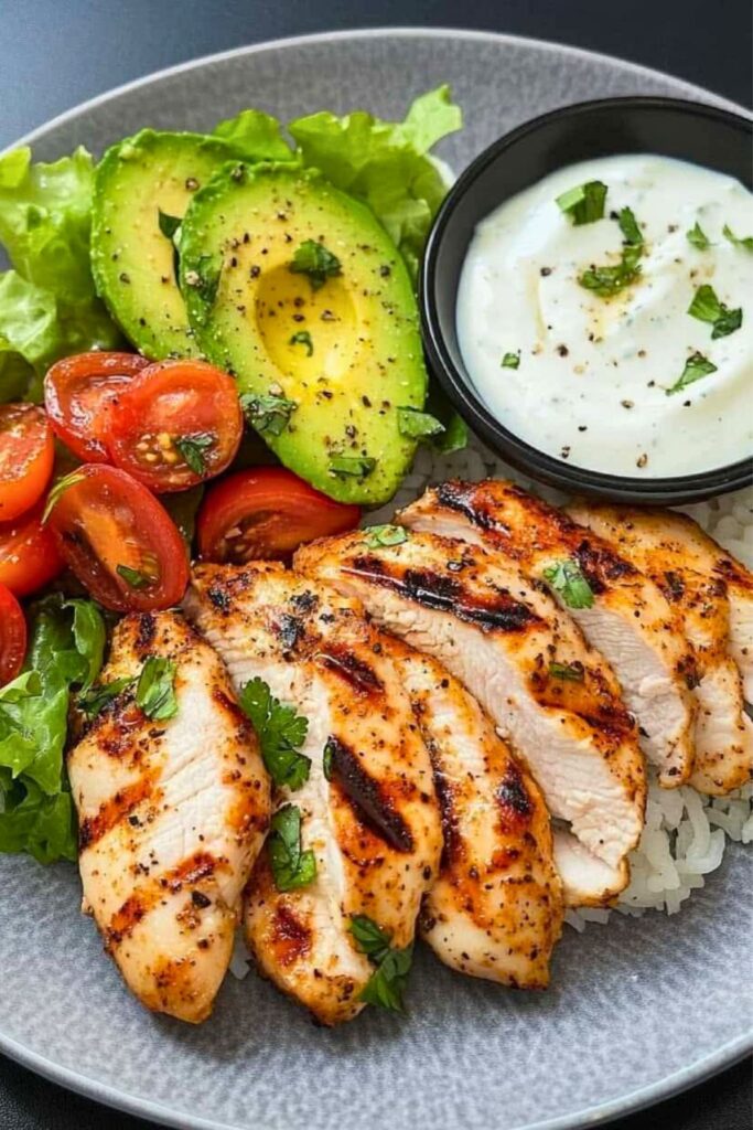 Grilled Chicken and Avocado Salad