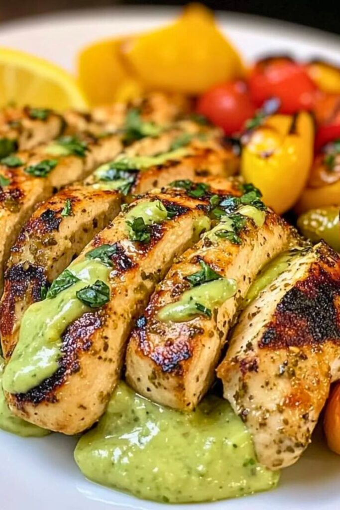 Grilled Lemon Herb Chicken with Veggies