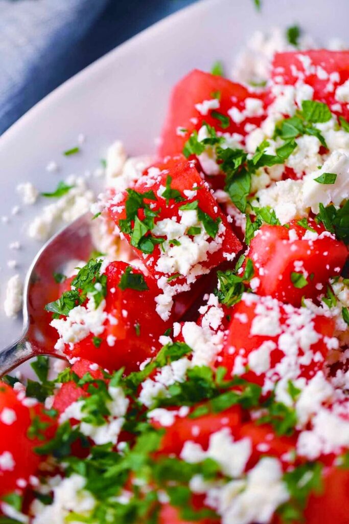How to Make Watermelon Feta Salad