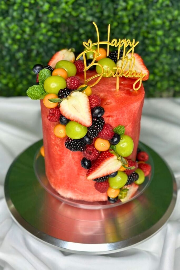 Perfect occasion for watermelon fruit cake