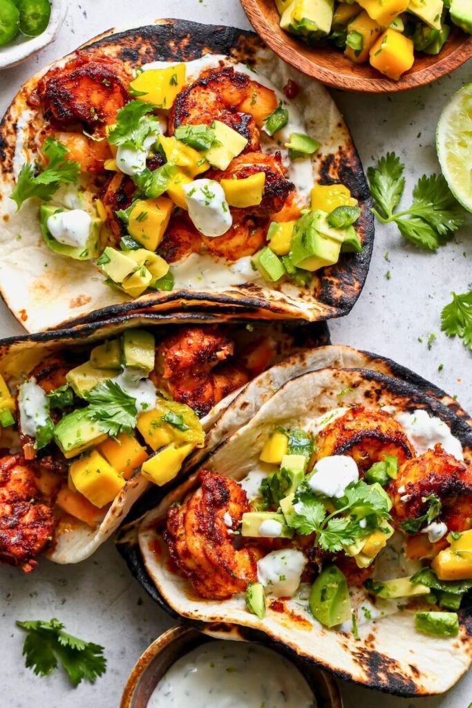 Shrimp Tacos with Mango Salsa