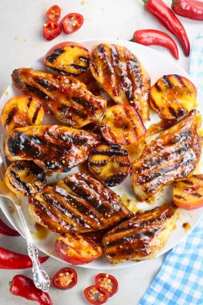 Slow Cooker Peach Glazed Chicken
