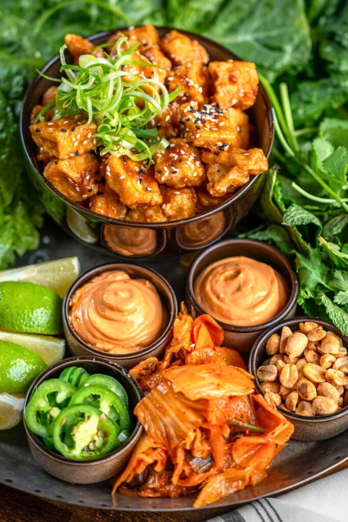 Teriyaki Tofu Lettuce Wraps