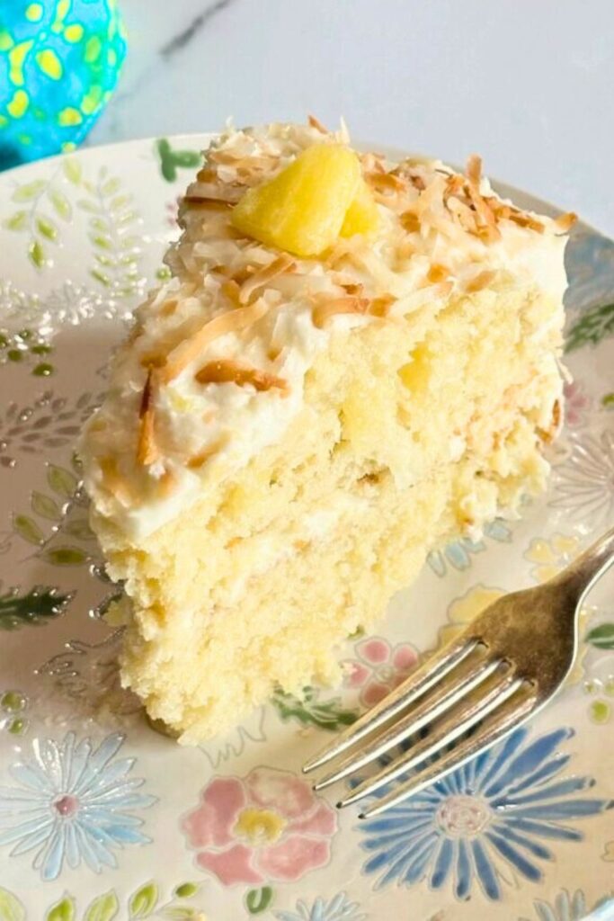 Tropical Pineapple Coconut Cake