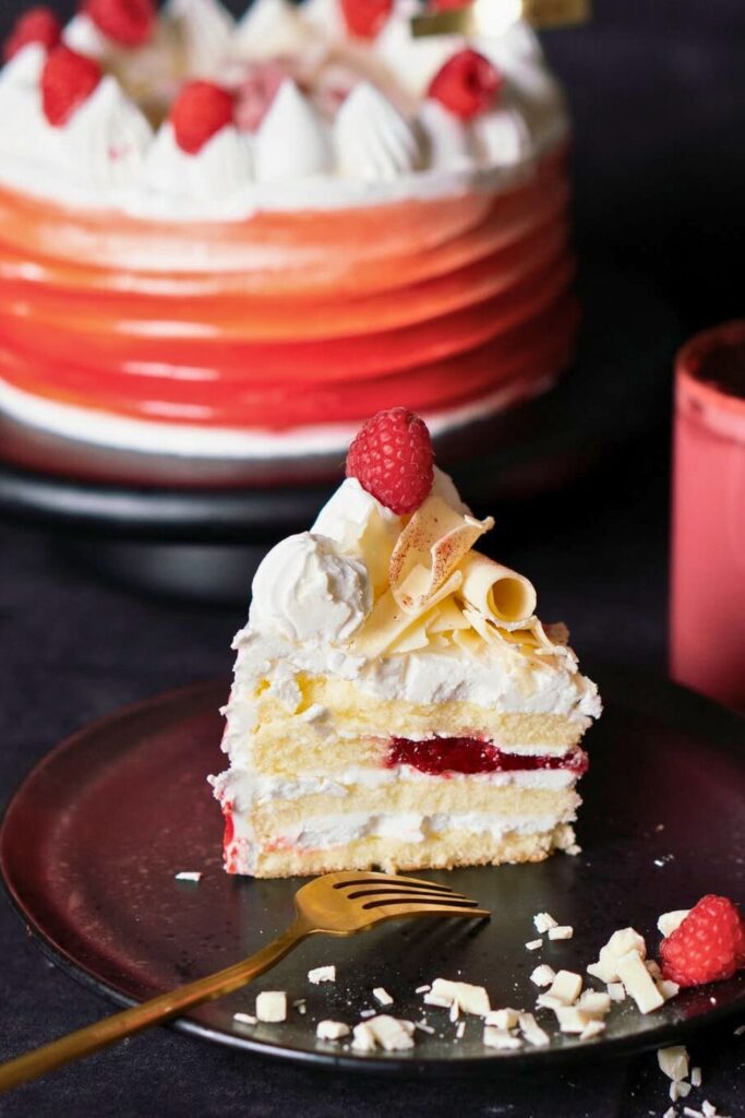 White Chocolate Raspberry Cake