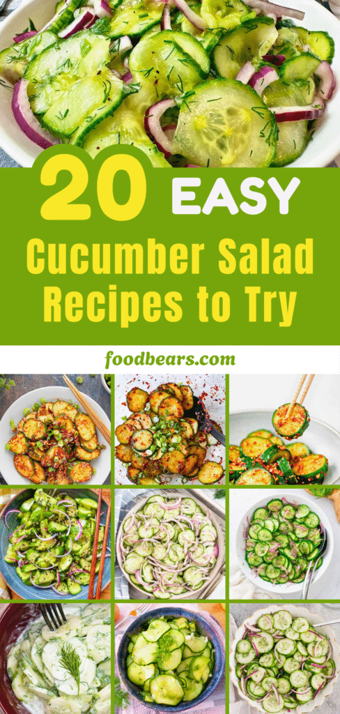 20 Easy Cucumber Salad Recipes to Try