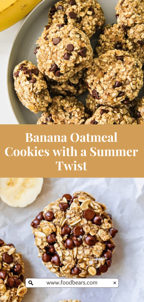 Banana Oatmeal Cookies with a Summer Twist