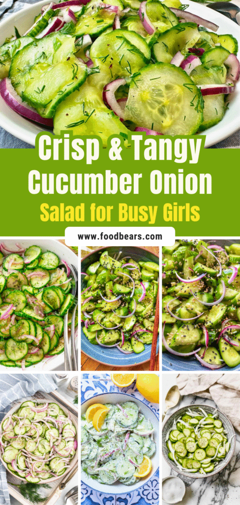 Crisp Tangy Cucumber Onion Salad for Busy Girls