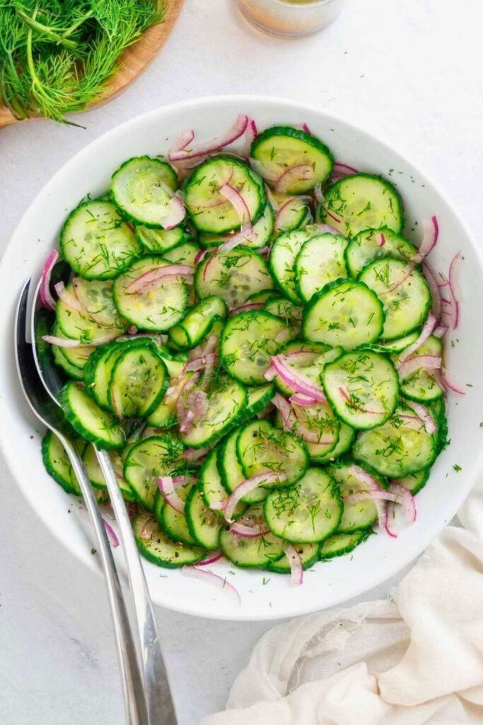 Cucumber Onion Salad Serving Tips