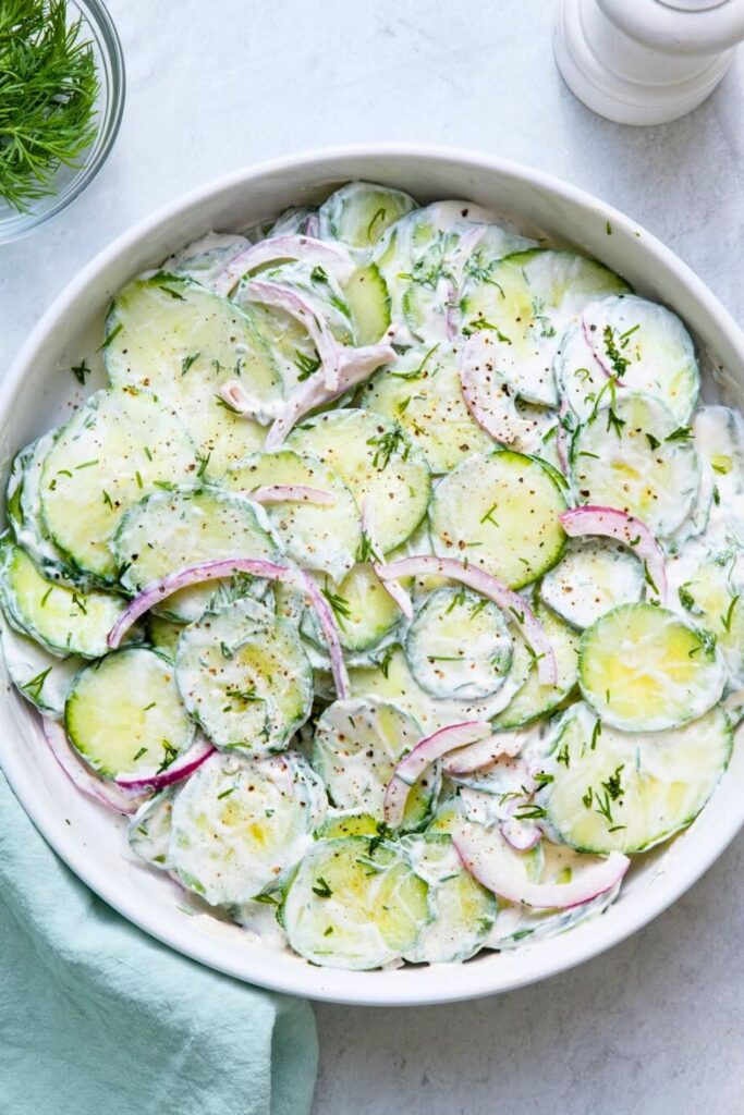 How to Make Creamy Cucumber Salad