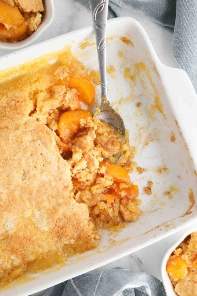 How to Make Peach Dump Cake