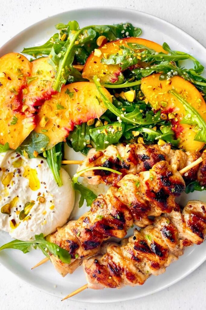 What to Eat With Peach Burrata Salad