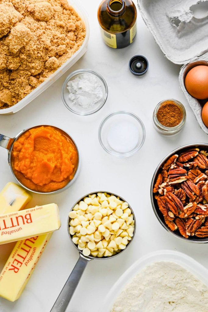 Pumpkin Blondies Ingredients