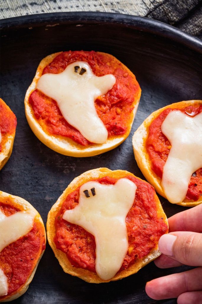 Ghost Pizza Bagels