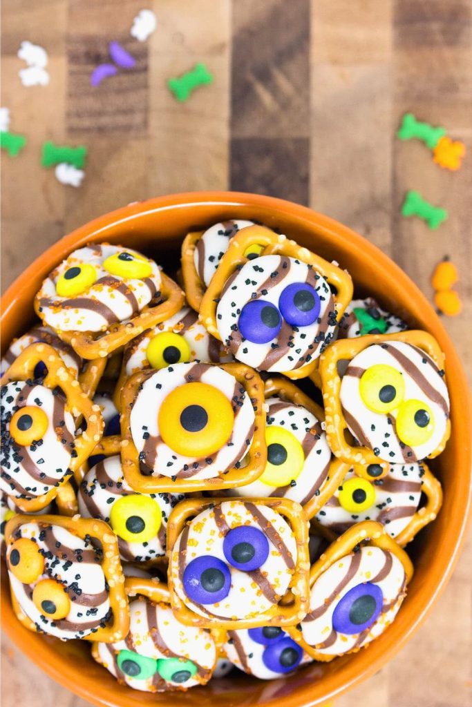 Halloween Monster Pretzels