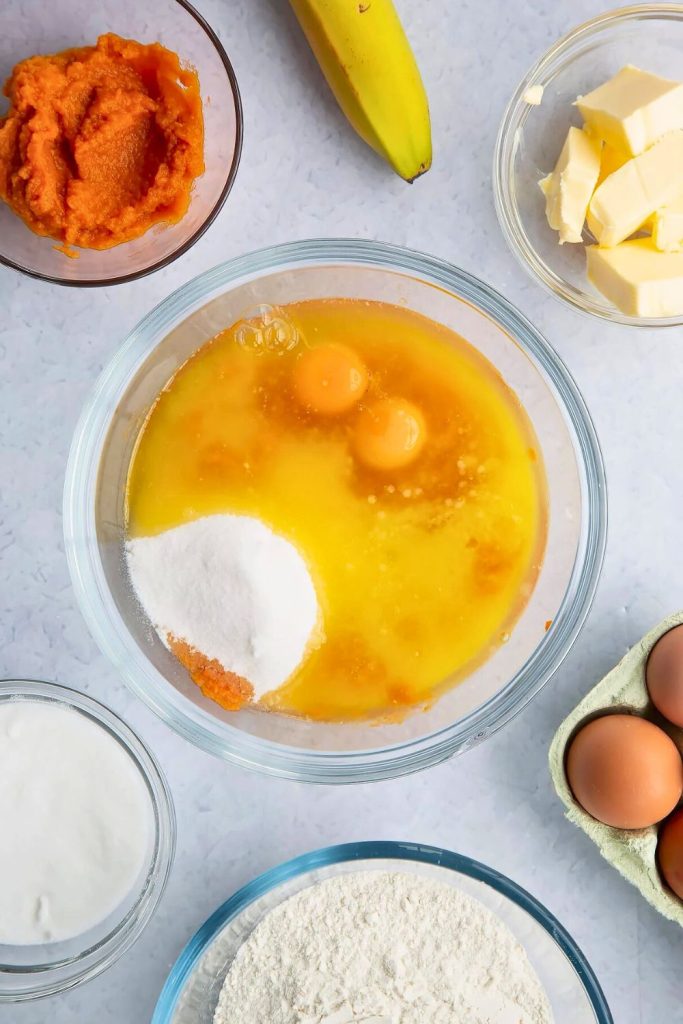 Pumpkin Banana Bread Ingredients