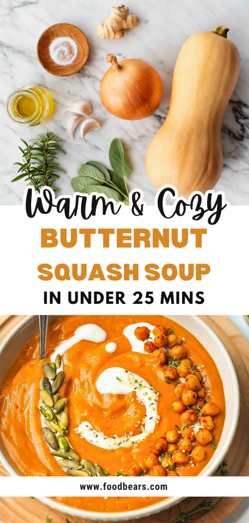Warm & Cozy Butternut Squash Soup in Under 25 Mins