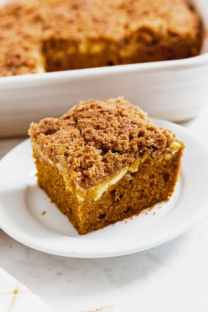 Serving of Pumpkin Coffee Cake