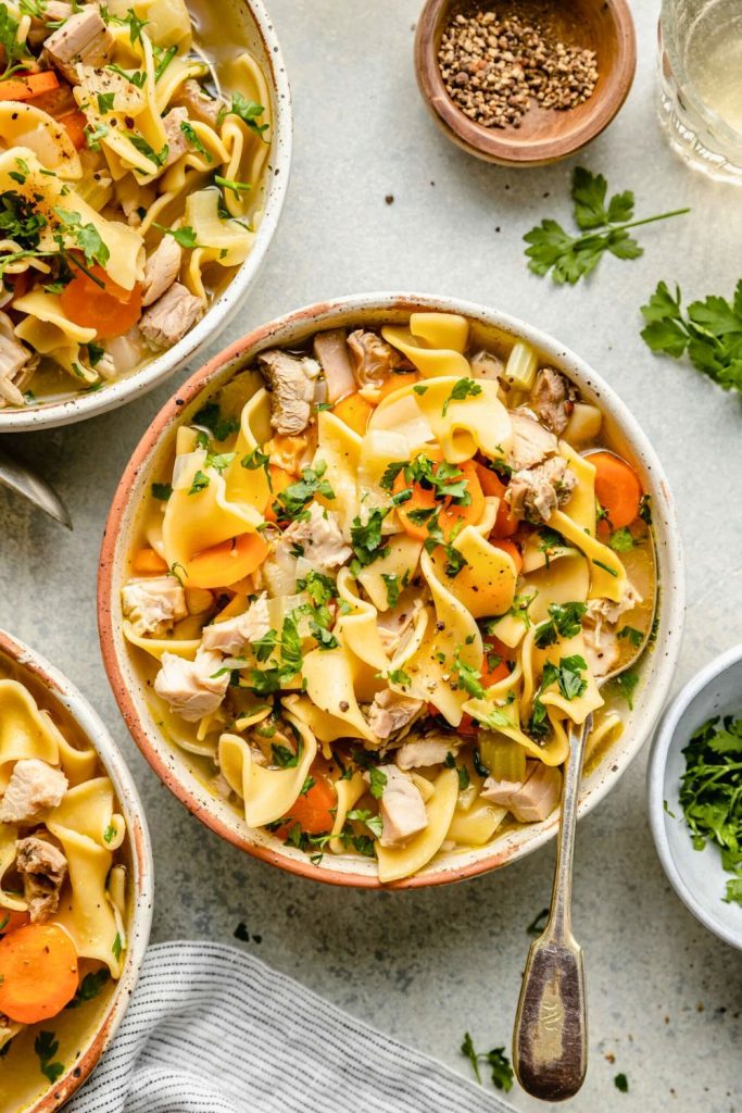Serving Suggestions of Turkey Noodle Soup
