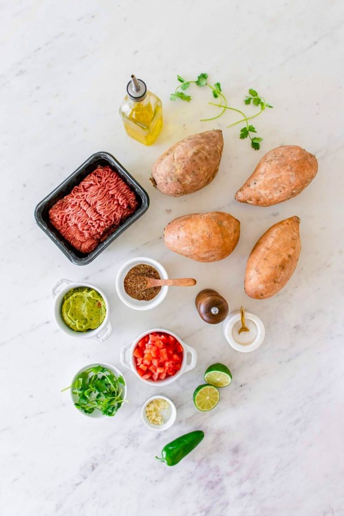 Stuffed Sweet Potato Ingredients
