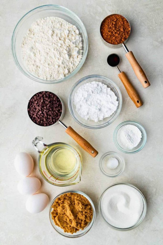 Chocolate Crinkle Cookies Ingredients