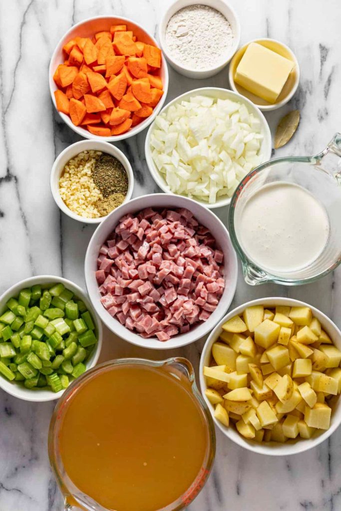 Ham and Potato Soup Ingredients