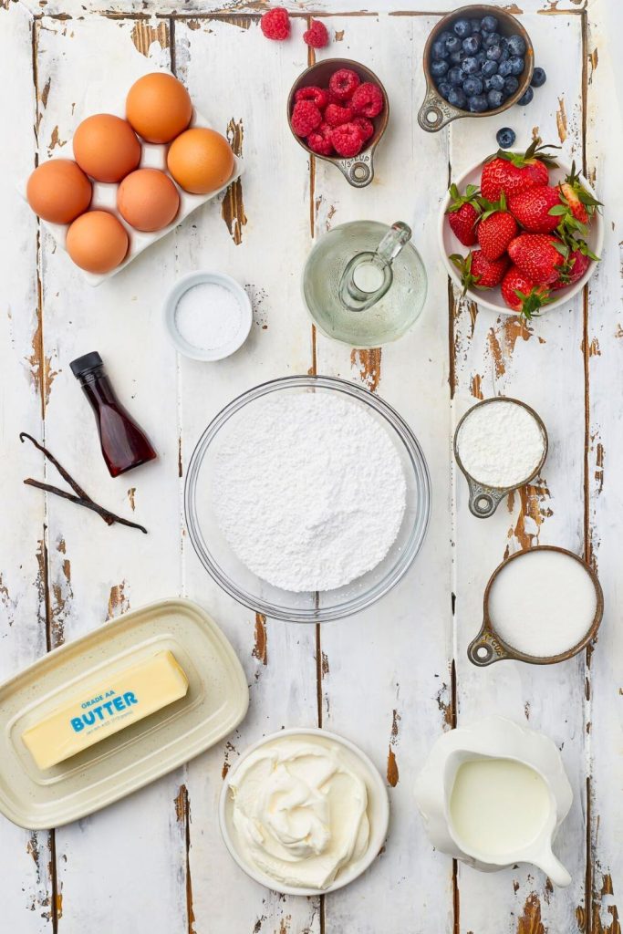 Ingredients of Pavlova