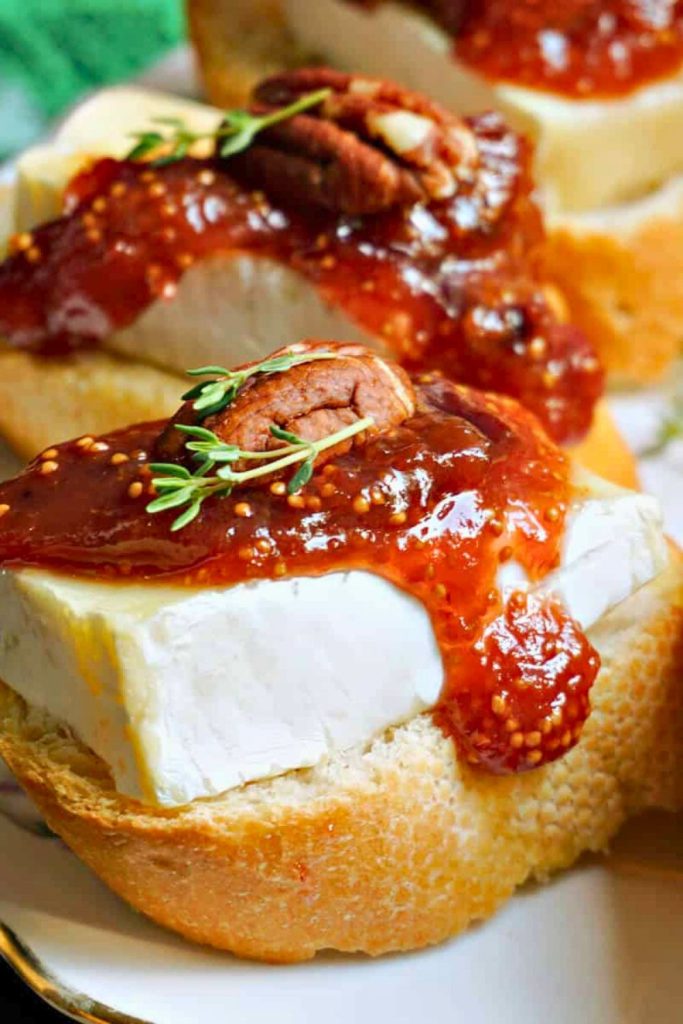 Brie and Fig Jam Crostini