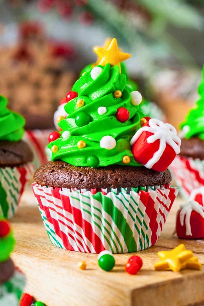 Christmas Tree Cupcakes