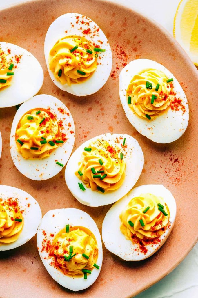 Deviled Eggs with a Holiday Twist