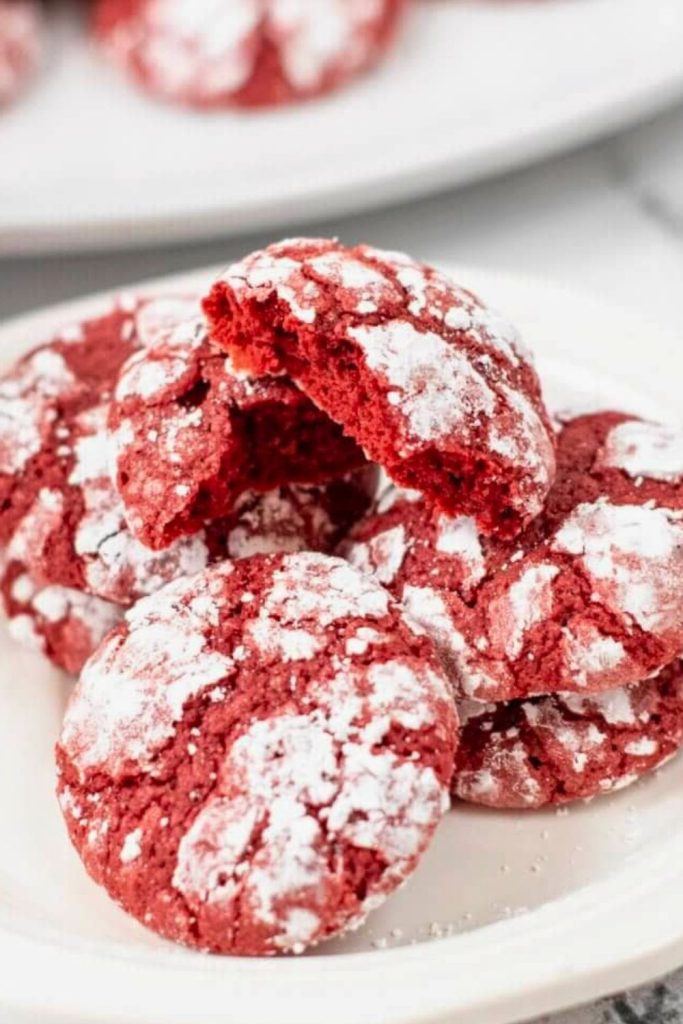 Red Velvet Crinkle Cookies