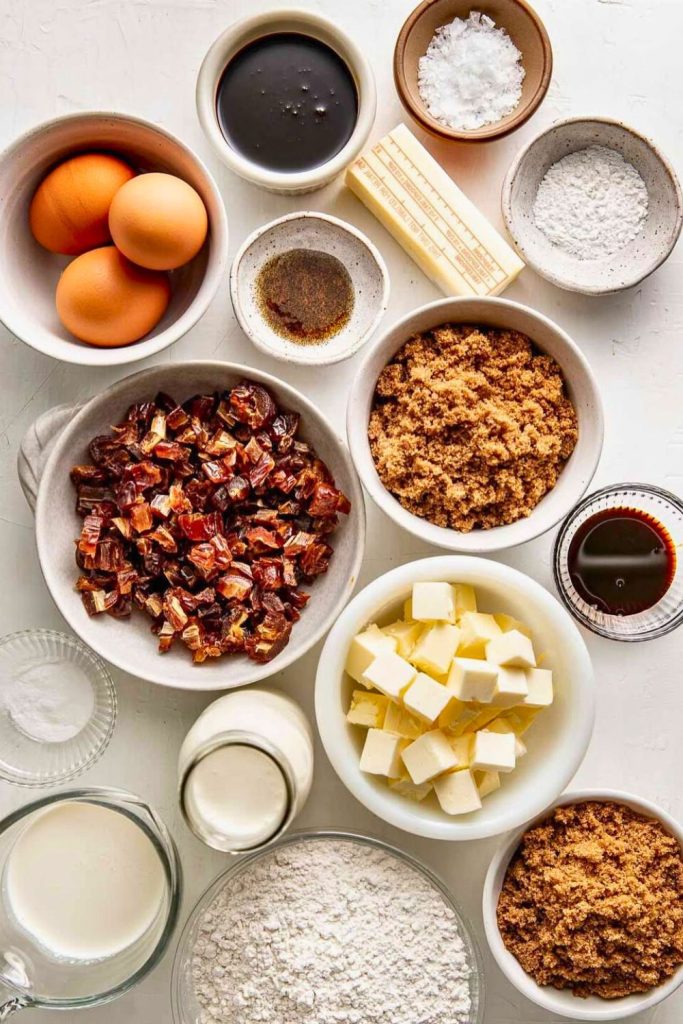 Sticky Toffee Pudding Ingredients