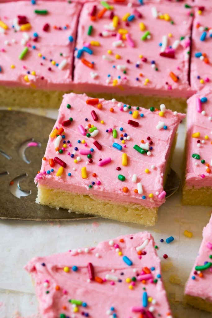 Sugar Cookie Bars with Fluffy Frosting