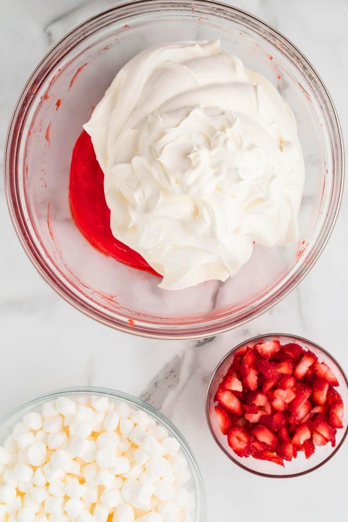 Ingredients of Strawberry Fluff Salad