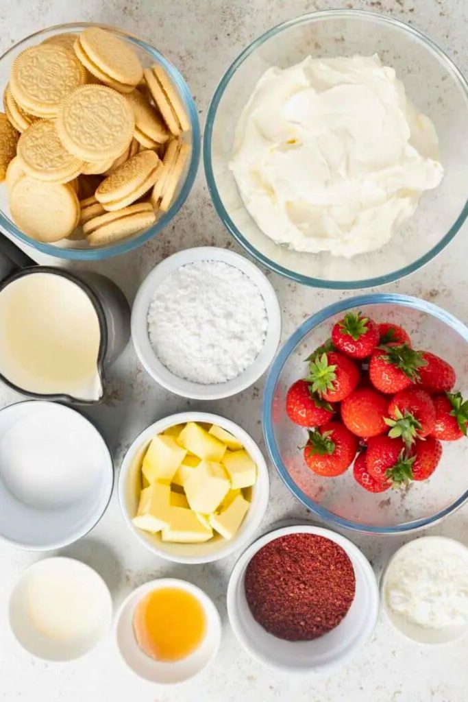 Strawberry Cheesecake Ingredients